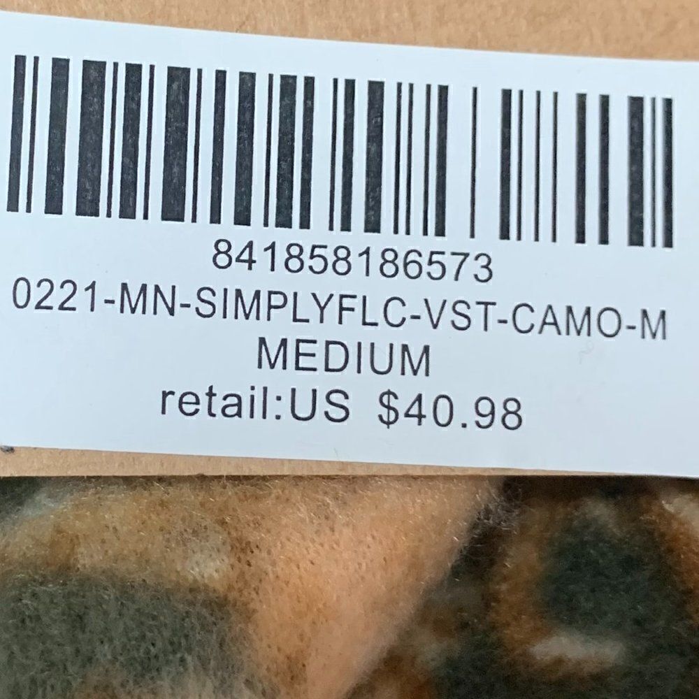 NWT Simply Southern Camo Print Fleece Vest Size Medium - Picture 5 of 6
